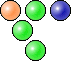 grupo con 3 burbujas verdes